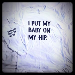 Mama shirt and baby bodysuit